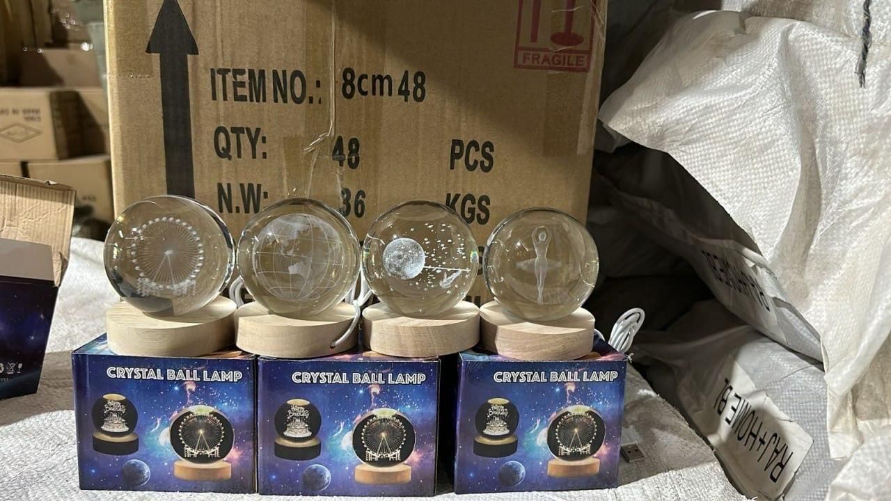 3D Crystal Lamp Ball (Assorted Design) – Magical LED Night Light for Home Decor & Gifting