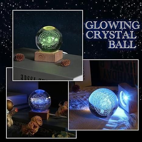 3D Crystal Lamp Ball (Assorted Design) – Magical LED Night Light for Home Decor & Gifting